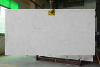 วิศวกรรมสีขาว Carrara ประดิษฐ์หินควอตซ์เคาน์เตอร์ครัว Antifouling