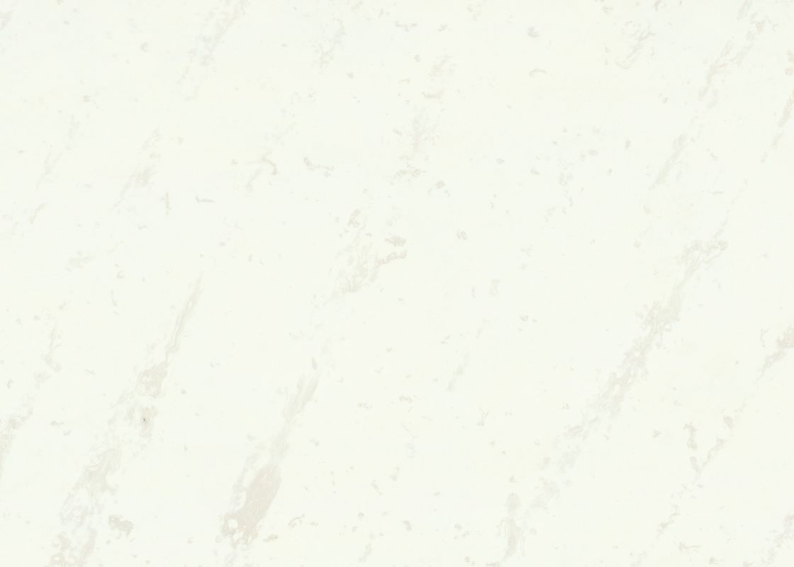 หินควอตซ์เทียมสีขาวทึบ 93% สำหรับห้องน้ำเคาน์เตอร์ครัว