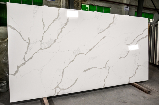 เคาน์เตอร์ควอตซ์ ISO9001 ด้านบน 3200x1600mm ตกแต่งในร่ม