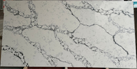 NSF Granite Quartz Stone Benchtop Kitchen 8mm Thick Snow White Quartz Island Top แผงผนังหินเทียม