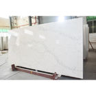 15MM White Veined White Quartz หิน Calacatta สำหรับ Wall Panel