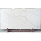 15MM White Veined White Quartz หิน Calacatta สำหรับ Wall Panel