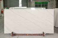 โต๊ะหินควอตซ์ประดิษฐ์ป้องกันการลื่นไถลสีขาว 6.5 โมห์ความแข็งสวมทน