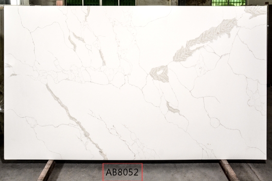 Calacatta White Quartz Stone Solid Surface ความหนา 25mm เคาน์เตอร์ครัว
