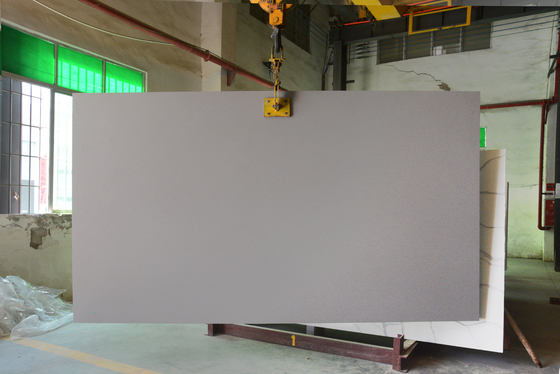 สีเทา Carrara Artifical Quartz Worktops การใช้งานเชิงพาณิชย์และในประเทศ