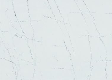 SGS NSF Calacatta Quartz Stone ความต้านทานการขีดข่วนปลอดสารพิษ 6.5 Mohz Hardness Restaurant Tables